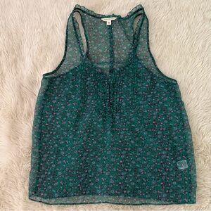 American Eagle Outfitters Chiffon Floral Tank Top